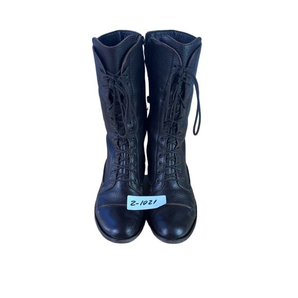 Charles David Regiment Zip & Lace Up Brown Military Combat Leather Boots Italy - Picture 15 of 15